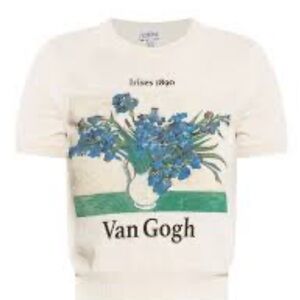 Loewe Cream Sweater with Blue and Green Van Gogh Design